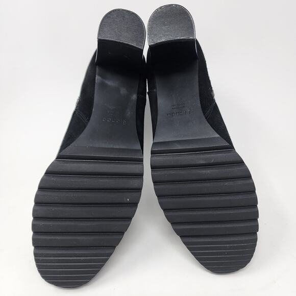 Blondo Bootie Women 9.5M Rana Black Suede Block Heel Side Zip Waterproof - Picture 8 of 11